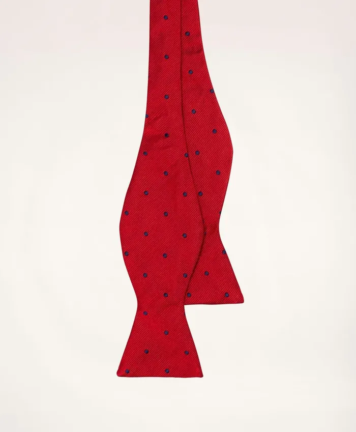 Men Dot Bow Tie Red Brooks Brothers Ties and Pocket Squares