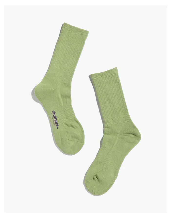 Men Druthers NYC Everyday Organic Cotton Crew Sock Olive Madewell Socks