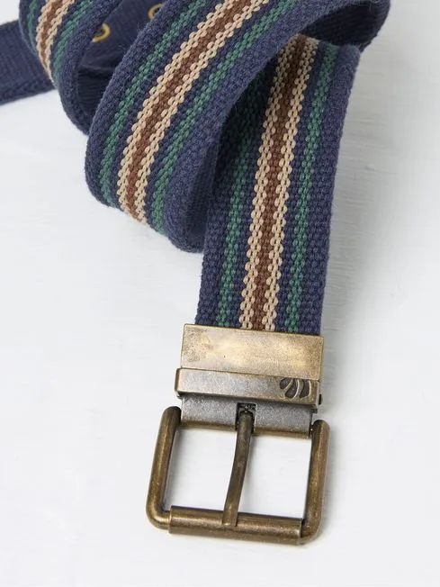 Men Fatface Belts Blue Reversible Webbing Belt Men Fatface Belts Blue Reversible Webbing Belt
