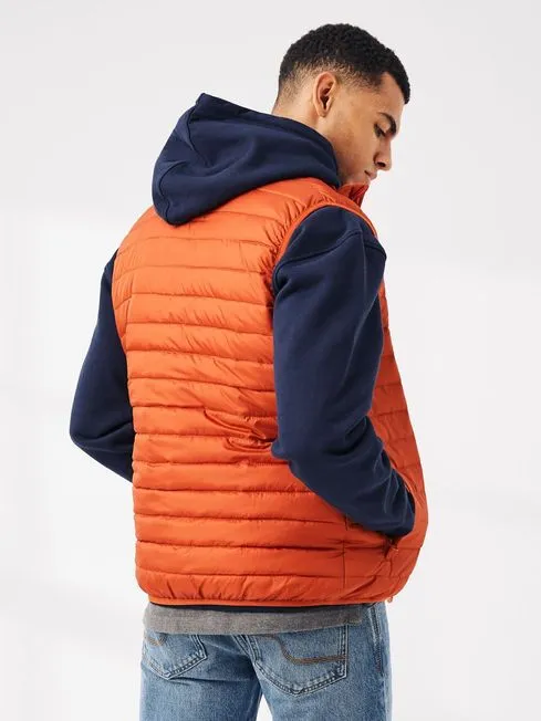 Men Fatface Coats and Jackets Falmouth Orange Puffer Gilet Men Fatface Coats and Jackets Falmouth Orange Puffer Gilet