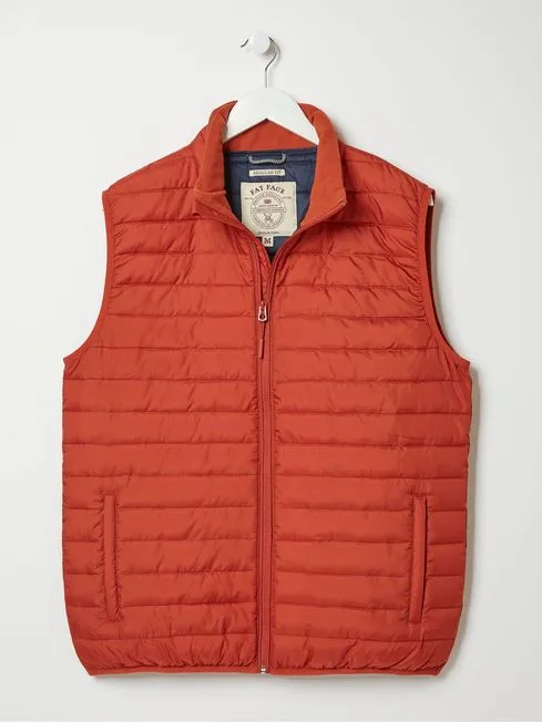 Men Fatface Coats and Jackets Falmouth Orange Puffer Gilet Men Fatface Coats and Jackets Falmouth Orange Puffer Gilet