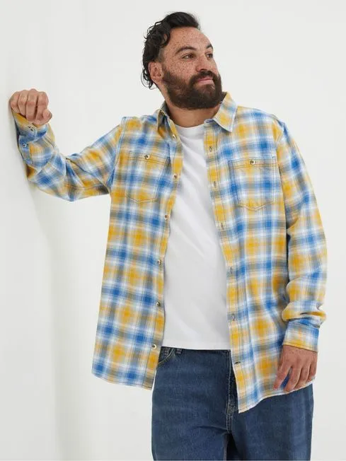 Men Fatface Coats and Jackets Walby Yellow Check Shirt Men Fatface Coats and Jackets Walby Yellow Check Shirt