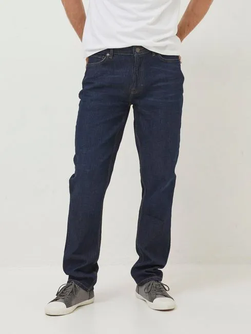 Men Fatface Jeans Blue Slim Vintage Wash Jeans