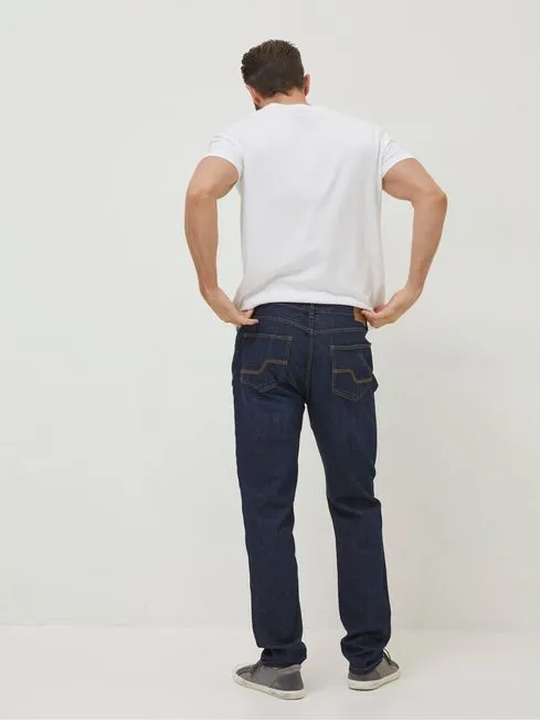 Men Fatface Jeans Blue Slim Vintage Wash Jeans