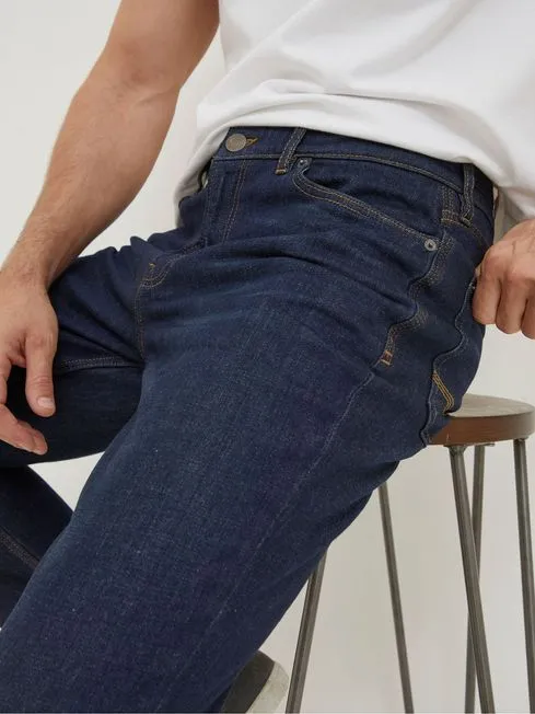 Men Fatface Jeans Blue Slim Vintage Wash Jeans