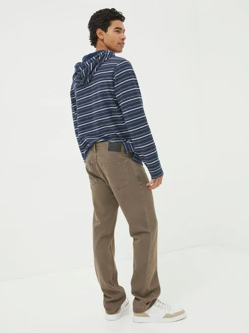 Men Fatface Jeans Brown Straight Fit Barton Jeans