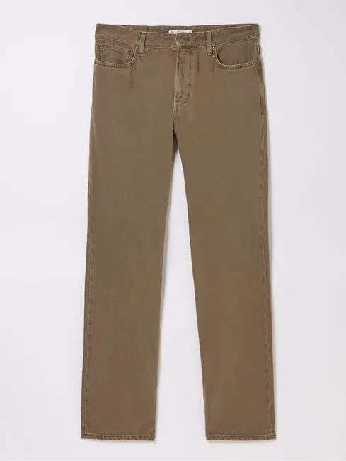 Men Fatface Jeans Brown Straight Fit Barton Jeans