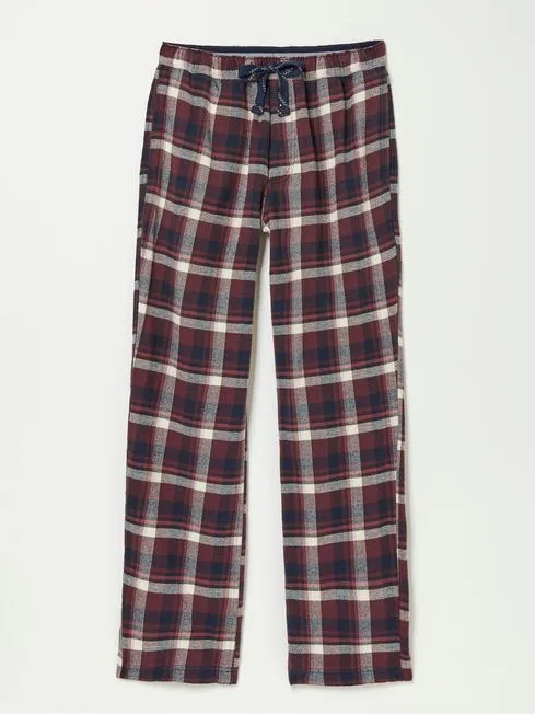Men Fatface Loungewear Ferring Plum Purple Check Pyjama Bottoms