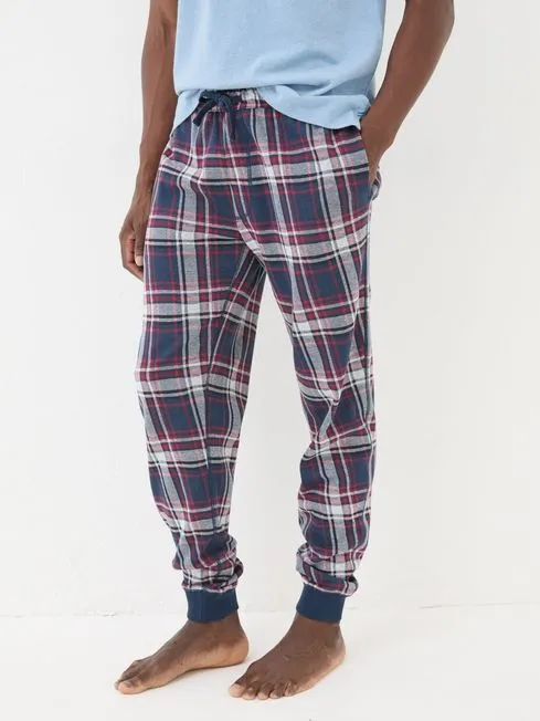 Men Fatface Pajamas and Nightwear Kemble Red Check Pyjama Bottoms