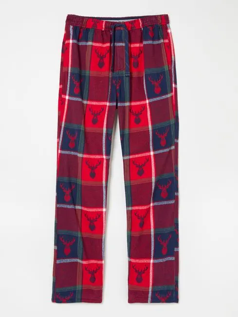 Men Fatface Pajamas and Nightwear Red Stag Jacquard Pyjama Bottoms Men Fatface Pajamas and Nightwear Red Stag Jacquard Pyjama Bottoms