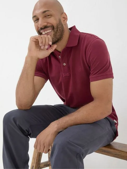 Men Fatface Polo Shirts Red Pique Polo Shirt Men Fatface Polo Shirts Red Pique Polo Shirt