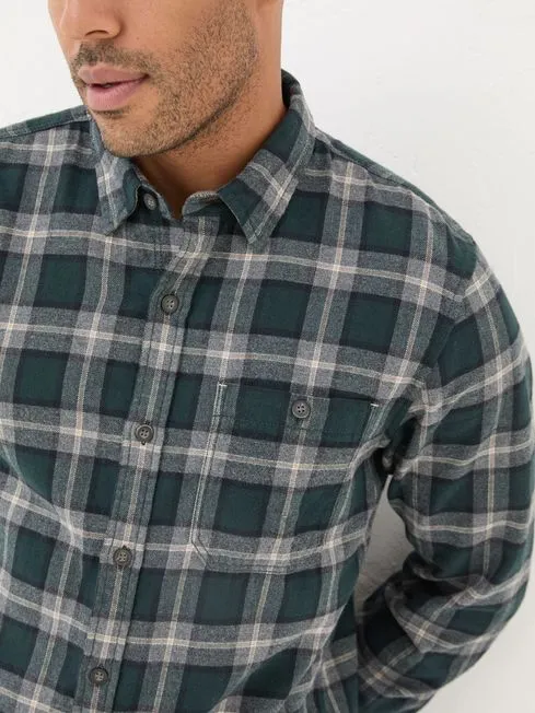 Men Fatface Shirts Dark Teal Long Sleeve Brent Check 100 Cotton Shirt Men Fatface Shirts Dark Teal Long Sleeve Brent Check 100 Cotton Shirt