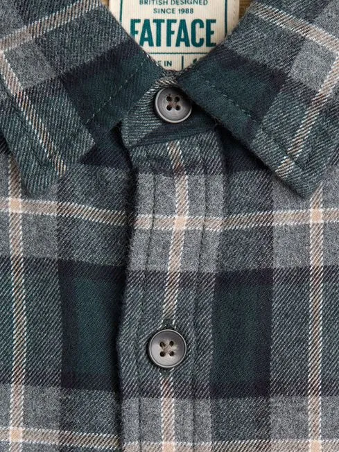Men Fatface Shirts Dark Teal Long Sleeve Brent Check 100 Cotton Shirt Men Fatface Shirts Dark Teal Long Sleeve Brent Check 100 Cotton Shirt