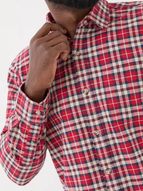 Men Fatface Shirts Red Long Sleeve Otley Check 100 Cotton Shirt Men Fatface Shirts Red Long Sleeve Otley Check 100 Cotton Shirt