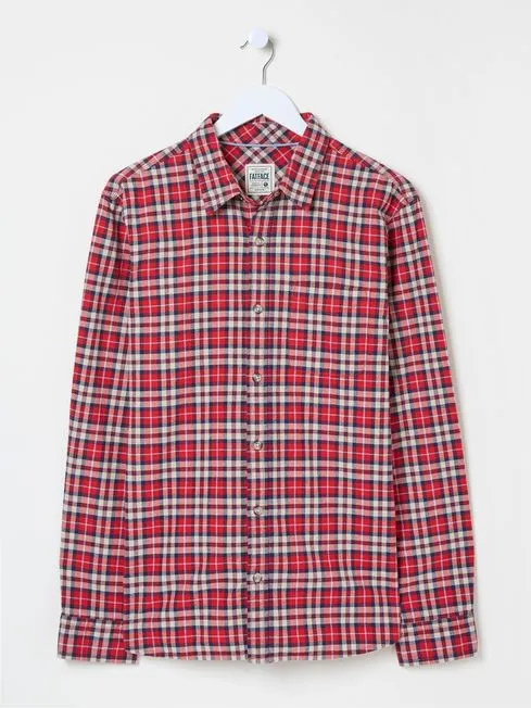 Men Fatface Shirts Red Long Sleeve Otley Check 100 Cotton Shirt Men Fatface Shirts Red Long Sleeve Otley Check 100 Cotton Shirt
