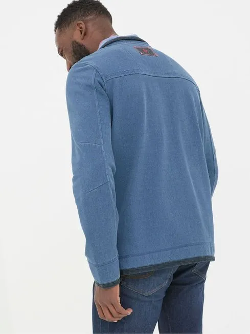 Men Fatface Sweatshirts and Hoodies Airlie Blue Panel Sweatshirt