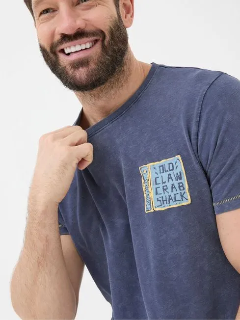 Men Fatface TShirts Blue Crab Shack TShirt