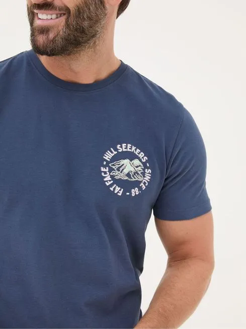 Men Fatface TShirts Blue Hill Seekers TShirt Men Fatface TShirts Blue Hill Seekers TShirt