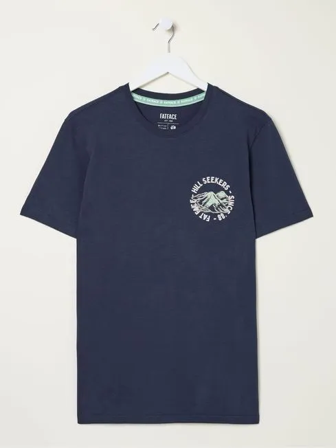 Men Fatface TShirts Blue Hill Seekers TShirt Men Fatface TShirts Blue Hill Seekers TShirt