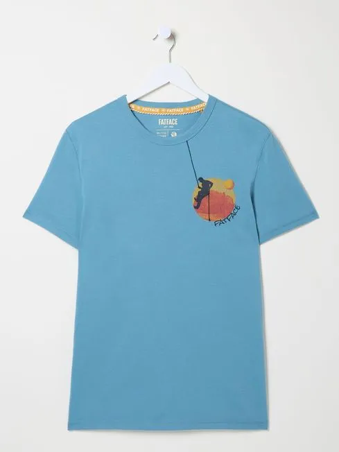 Men Fatface TShirts Climber Blue TShirt Men Fatface TShirts Climber Blue TShirt