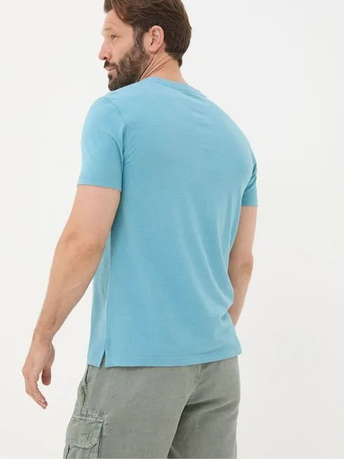 Men Fatface TShirts Lulworth Blue Crew TShirt Men Fatface TShirts Lulworth Blue Crew TShirt