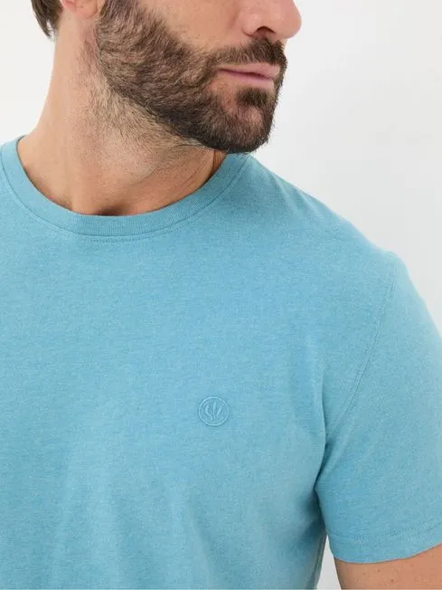 Men Fatface TShirts Lulworth Blue Crew TShirt Men Fatface TShirts Lulworth Blue Crew TShirt