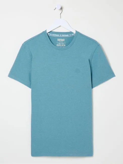 Men Fatface TShirts Lulworth Blue Crew TShirt Men Fatface TShirts Lulworth Blue Crew TShirt
