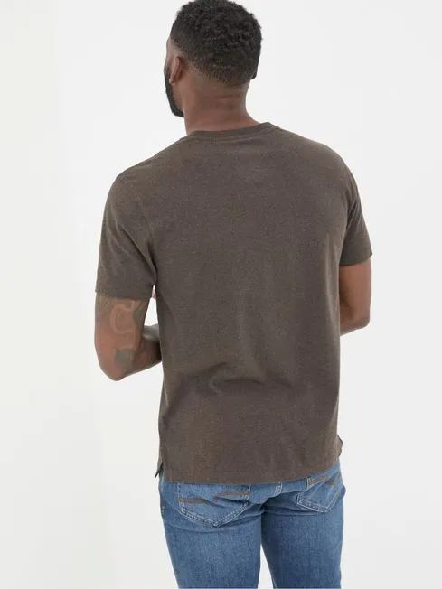 Men Fatface TShirts Lulworth Brown 100 Cotton Organic Crew TShirt Men Fatface TShirts Lulworth Brown 100 Cotton Organic Crew TShirt