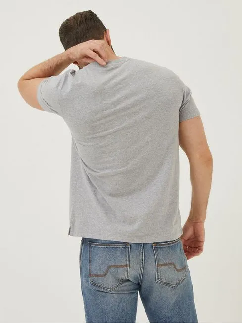Men Fatface TShirts Lulworth Grey Crew TShirt Men Fatface TShirts Lulworth Grey Crew TShirt