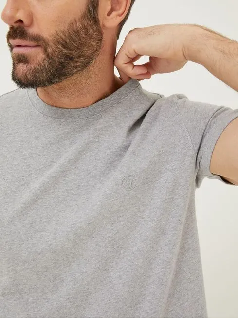 Men Fatface TShirts Lulworth Grey Crew TShirt Men Fatface TShirts Lulworth Grey Crew TShirt