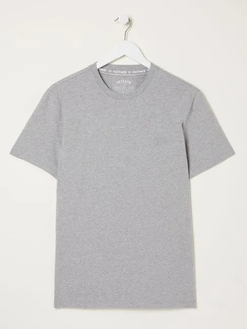 Men Fatface TShirts Lulworth Grey Crew TShirt Men Fatface TShirts Lulworth Grey Crew TShirt