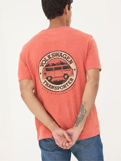 Men Fatface TShirts Orange VW Transporter TShirt