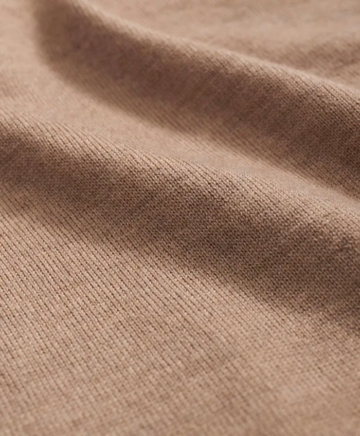 Men Fine Merino Wool Cardigan Sweater Camel Brooks Brothers Sweaters