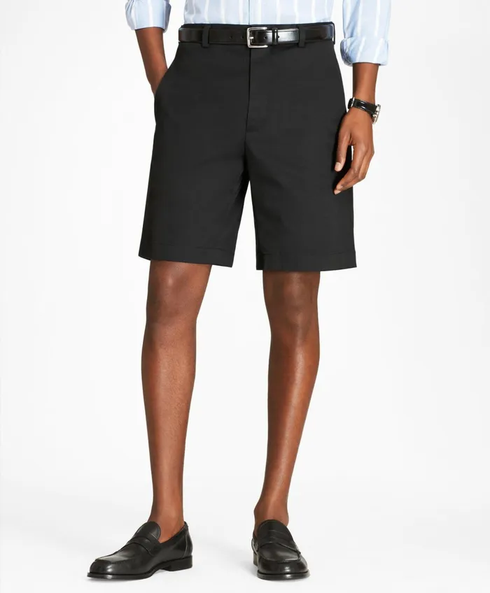 Men Flat Front Stretch Advantage Chino Shorts Black Brooks Brothers Shorts and Swimwear Men Flat Front Stretch Advantage Chino Shorts Black Brooks Brothers Shorts and Swimwear