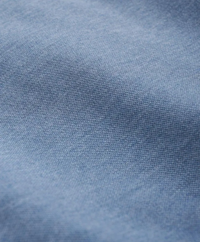 Men Golden Fleece Big and Tall Stretch Supima LongSleeve Polo Shirt Denim Heather Brooks Brothers Polo and Rugby Shirts