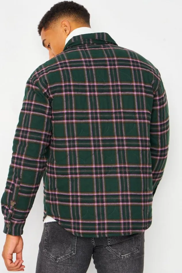 Men Jacket In Green Check Green Brentiny Paris Jackets