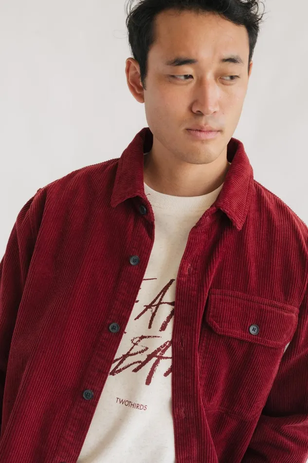 Men Jackets Men 8211 Roxby 8211 Wine TWOTHIRDS Shirts
