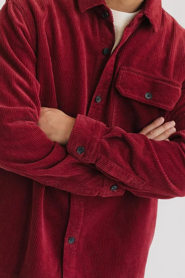 Men Jackets Men 8211 Roxby 8211 Wine TWOTHIRDS Shirts