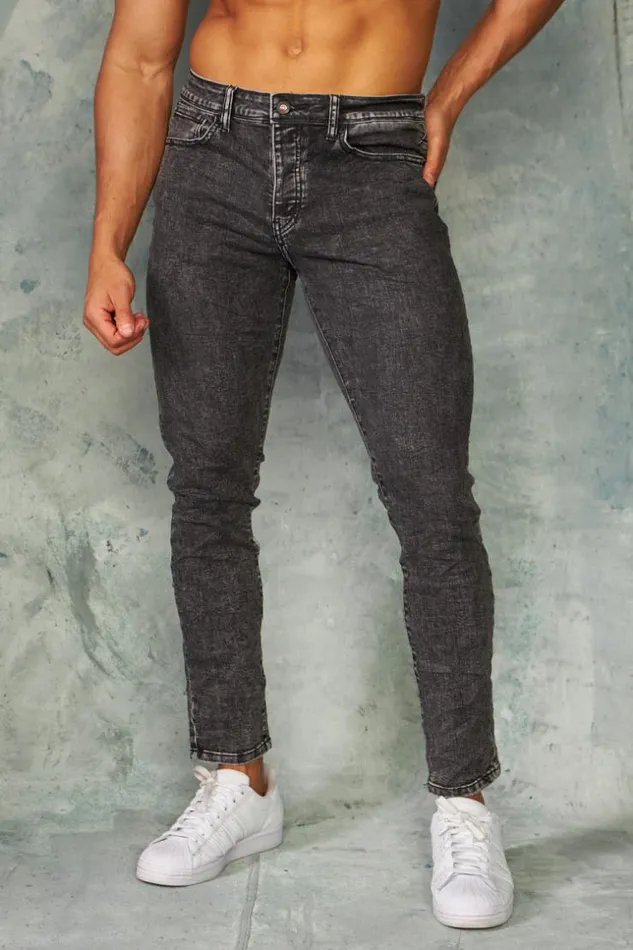Men Jeans Skinny Dlav Noir Black Brentiny Paris Jeans