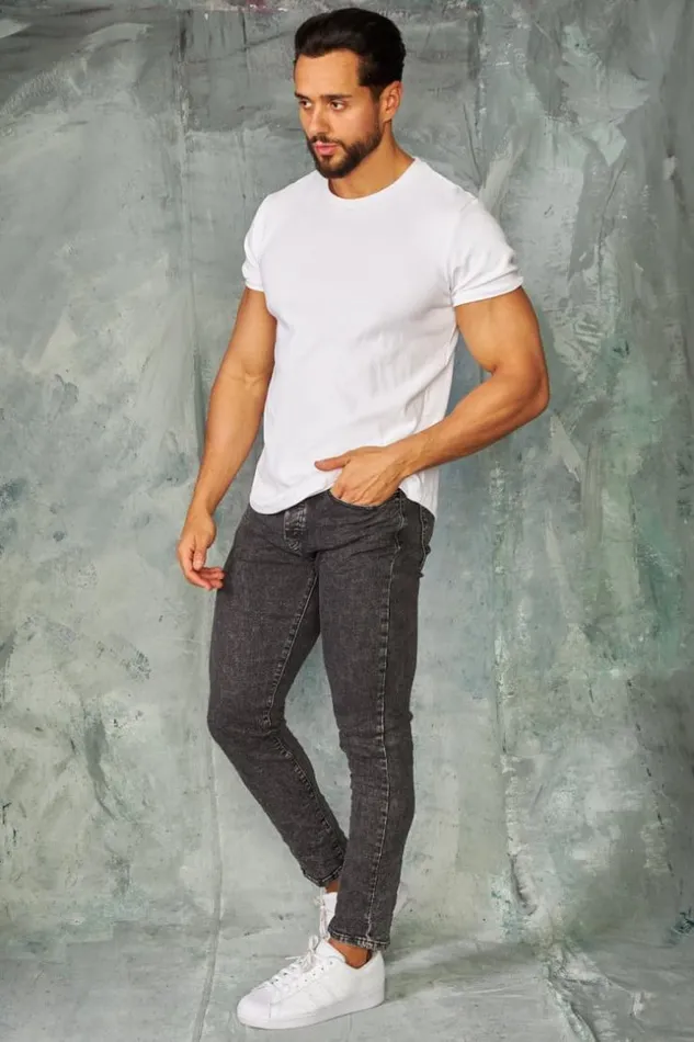Men Jeans Skinny Dlav Noir Black Brentiny Paris Jeans