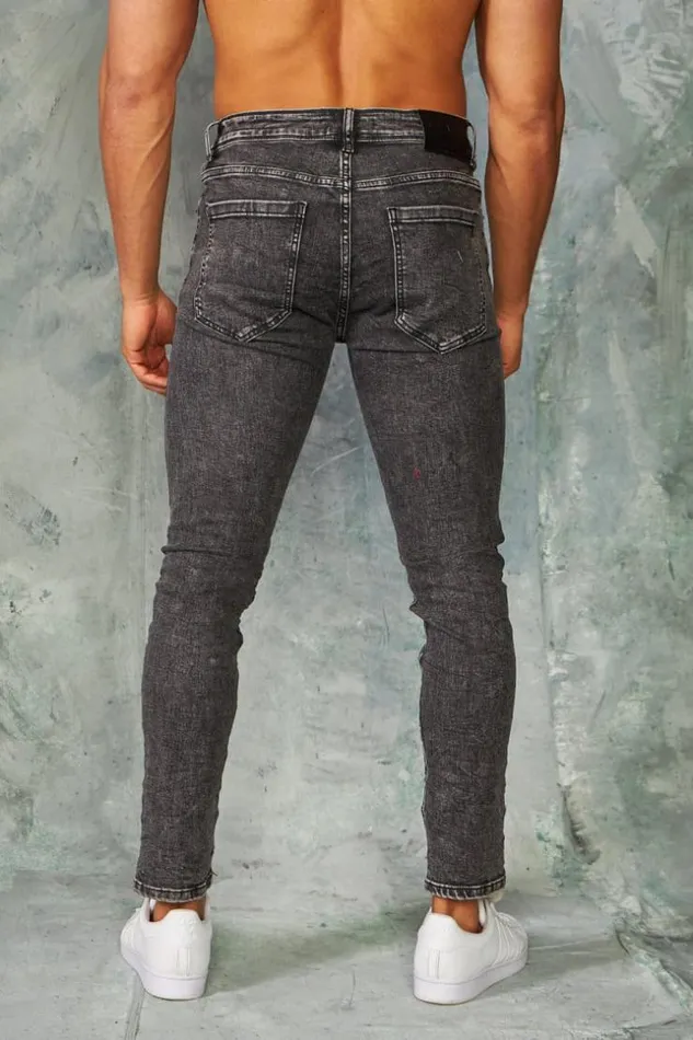 Men Jeans Skinny Dlav Noir Black Brentiny Paris Jeans