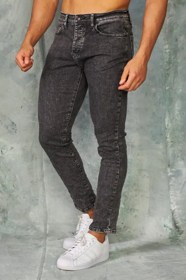 Men Jeans Skinny Dlav Noir Black Brentiny Paris Jeans