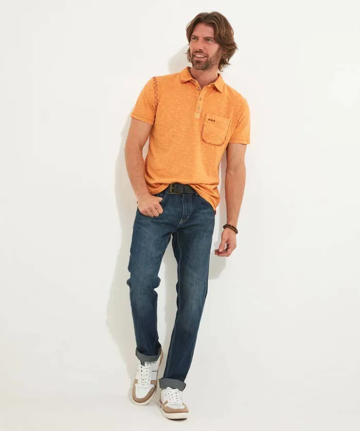 Men Joe Browns Care Free Polo Shirt Orange Men Joe Browns Care Free Polo Shirt Orange