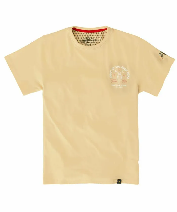 Men Joe Browns Open Road Tee Caramel Men Joe Browns Open Road Tee Caramel