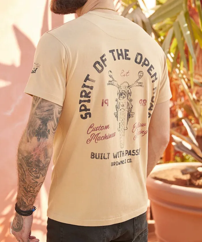 Men Joe Browns Open Road Tee Caramel Men Joe Browns Open Road Tee Caramel