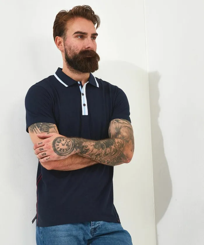 Men Joe Browns Remarkable Rib Polo Shirt Navy Men Joe Browns Remarkable Rib Polo Shirt Navy