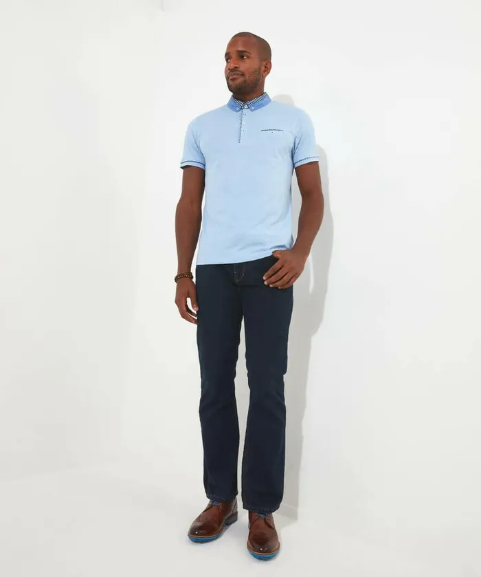 Men Joe Browns Sensational Smart Polo Shirt Pale Blue Men Joe Browns Sensational Smart Polo Shirt Pale Blue