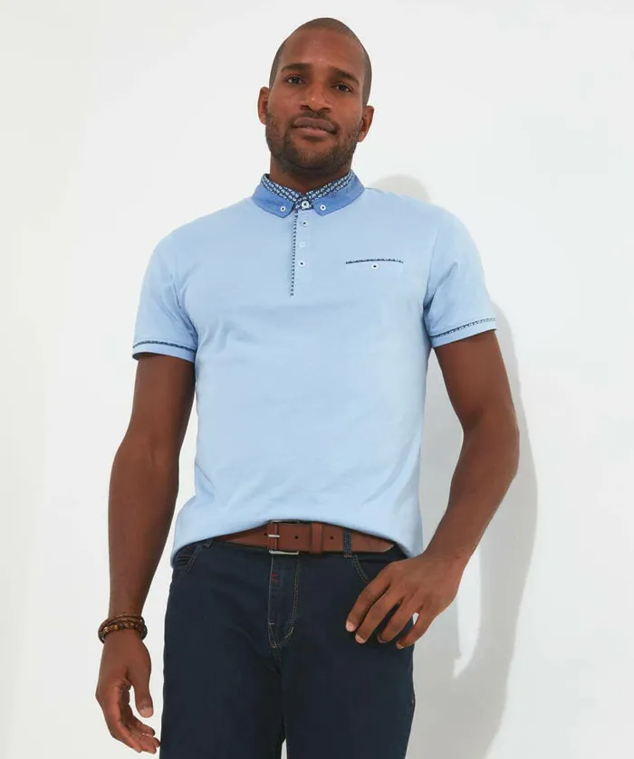 Men Joe Browns Sensational Smart Polo Shirt Pale Blue Men Joe Browns Sensational Smart Polo Shirt Pale Blue