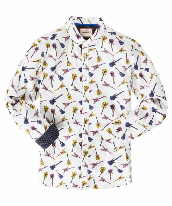 Men Joe Browns Turn Up The Volume Shirt Blue Men Joe Browns Turn Up The Volume Shirt Blue
