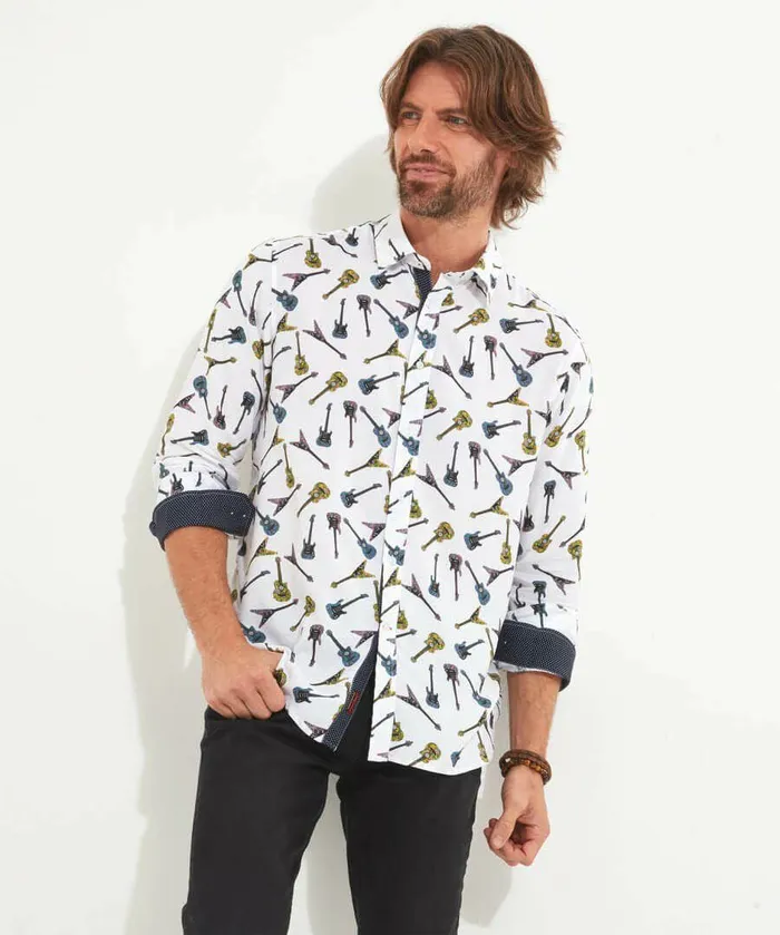 Men Joe Browns Turn Up The Volume Shirt Blue Men Joe Browns Turn Up The Volume Shirt Blue